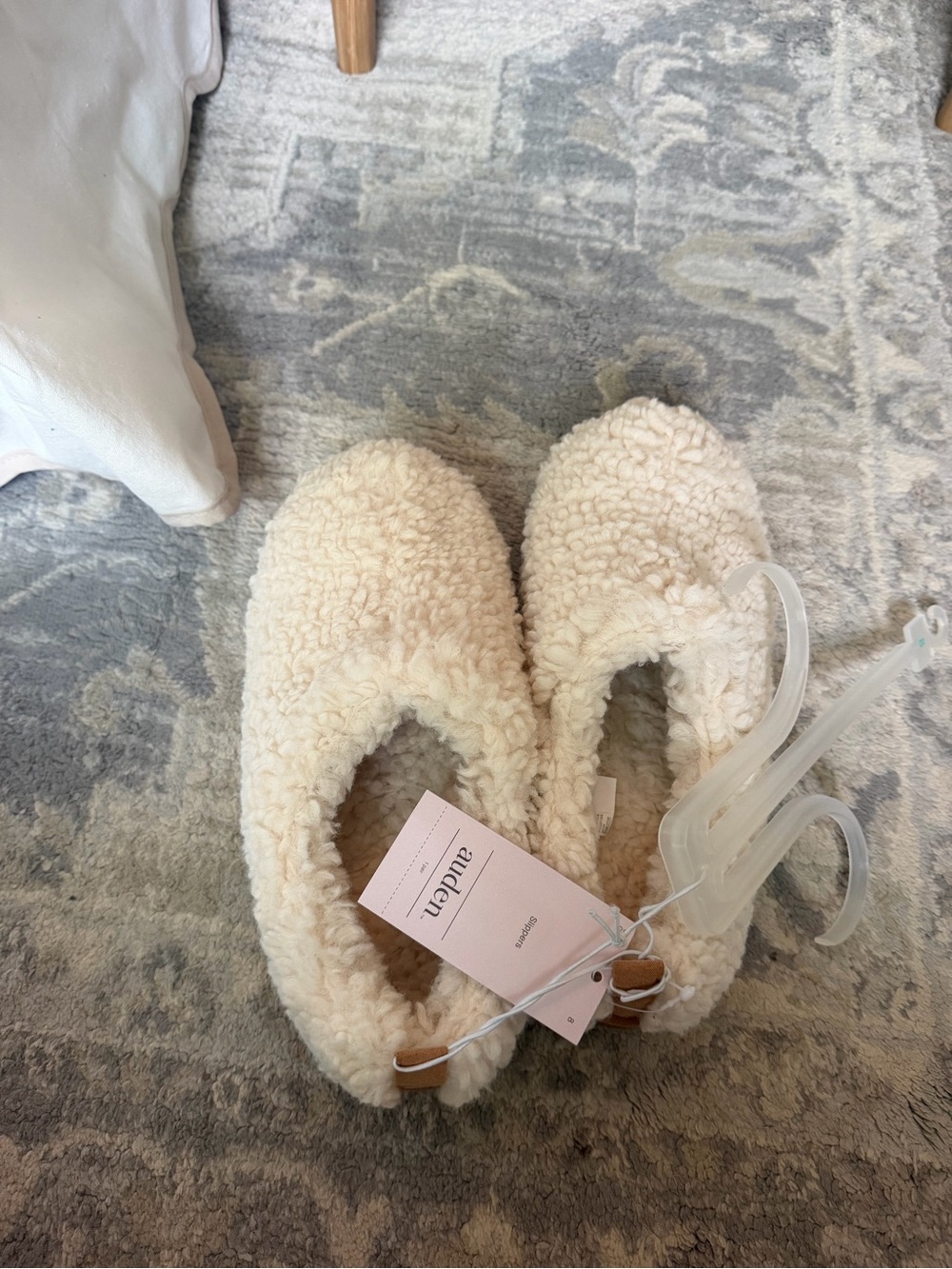 Auden Cream Sherpa Slip-On Home Slippers